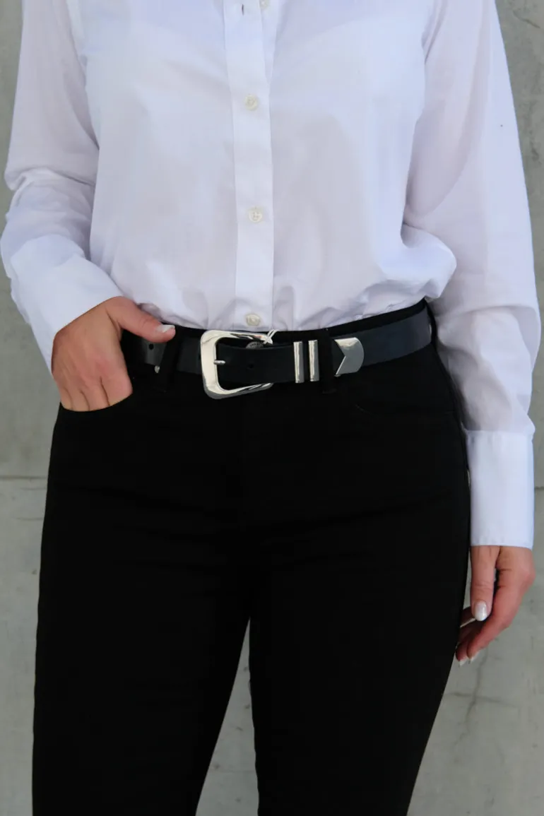 Bennet Belt Black Silver