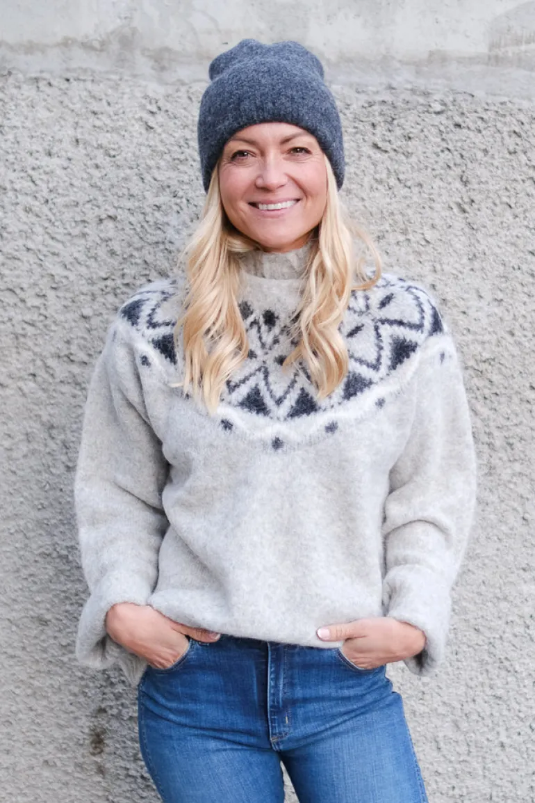 Champoluc Knitted Sweater Fair Isle Grey