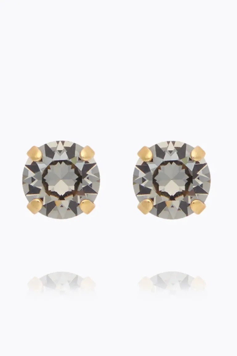 Classic Stud Earrings Gold Greige
