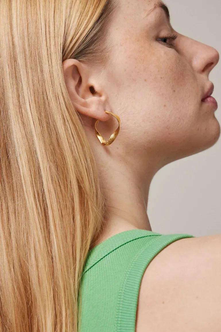 Hoops Scarlet Small Gold