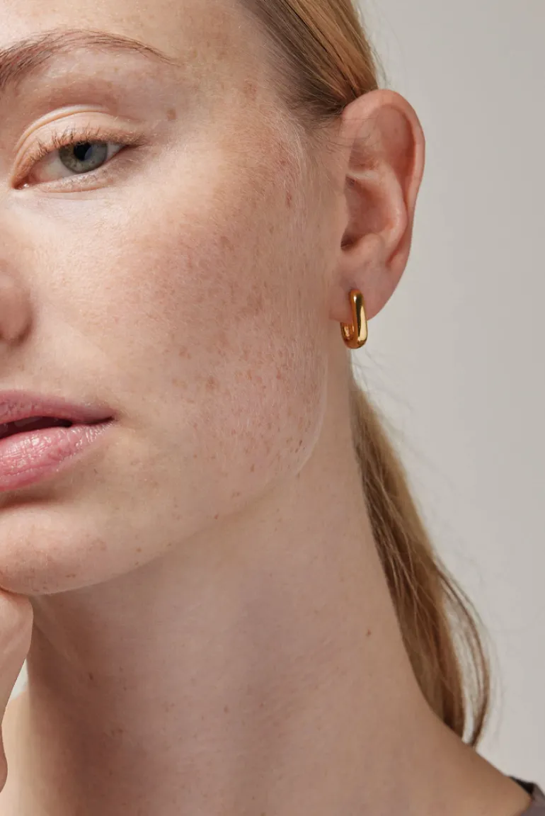 Hoops Square 15mm Gold