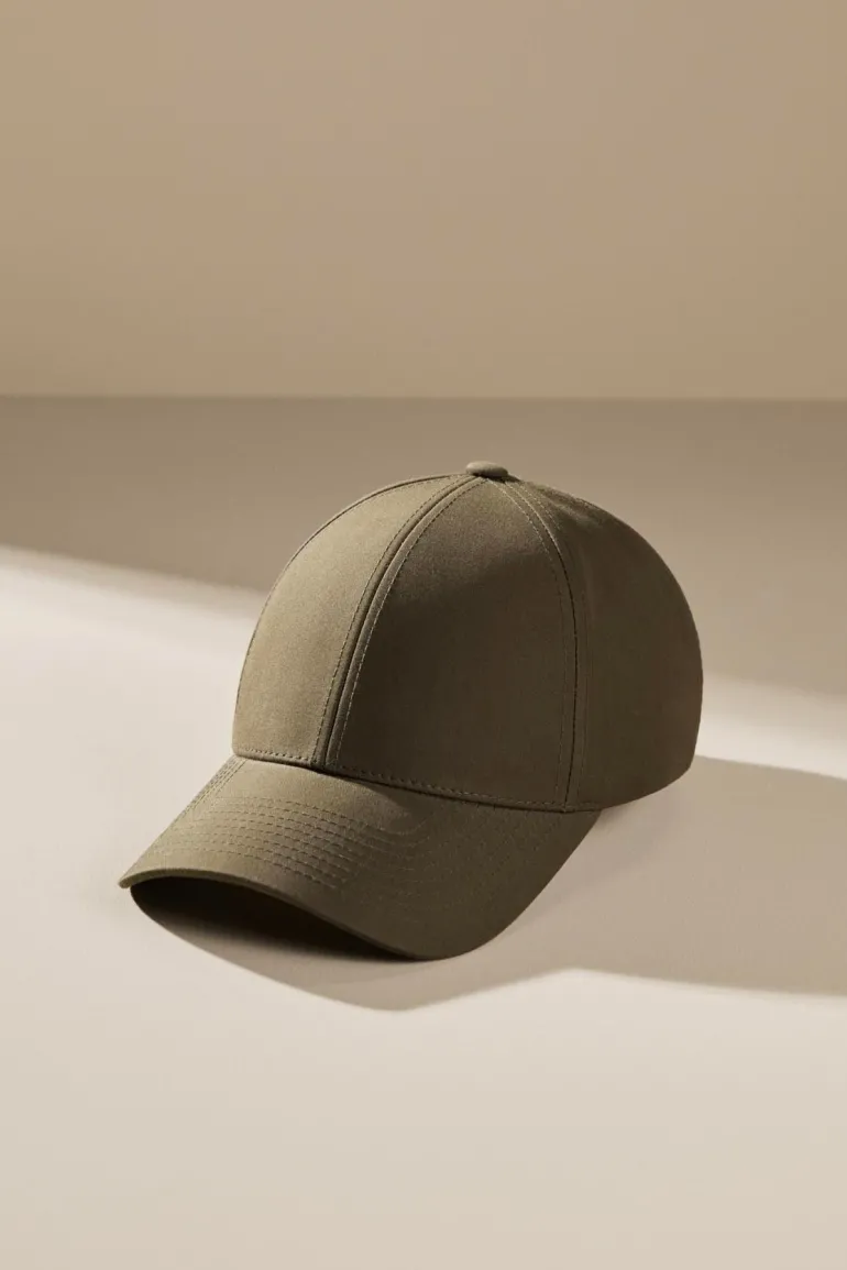 Leather Brown Cotton Caps