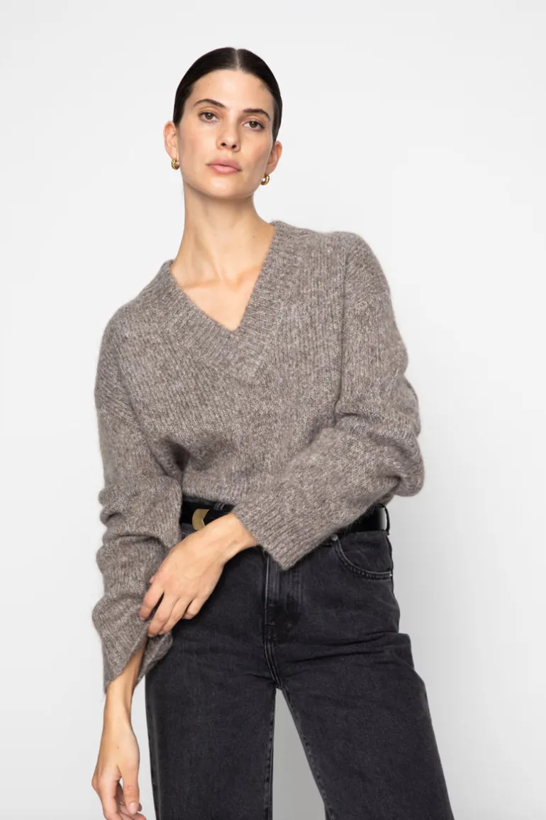 Lou Knit Sweater Dark Taupe