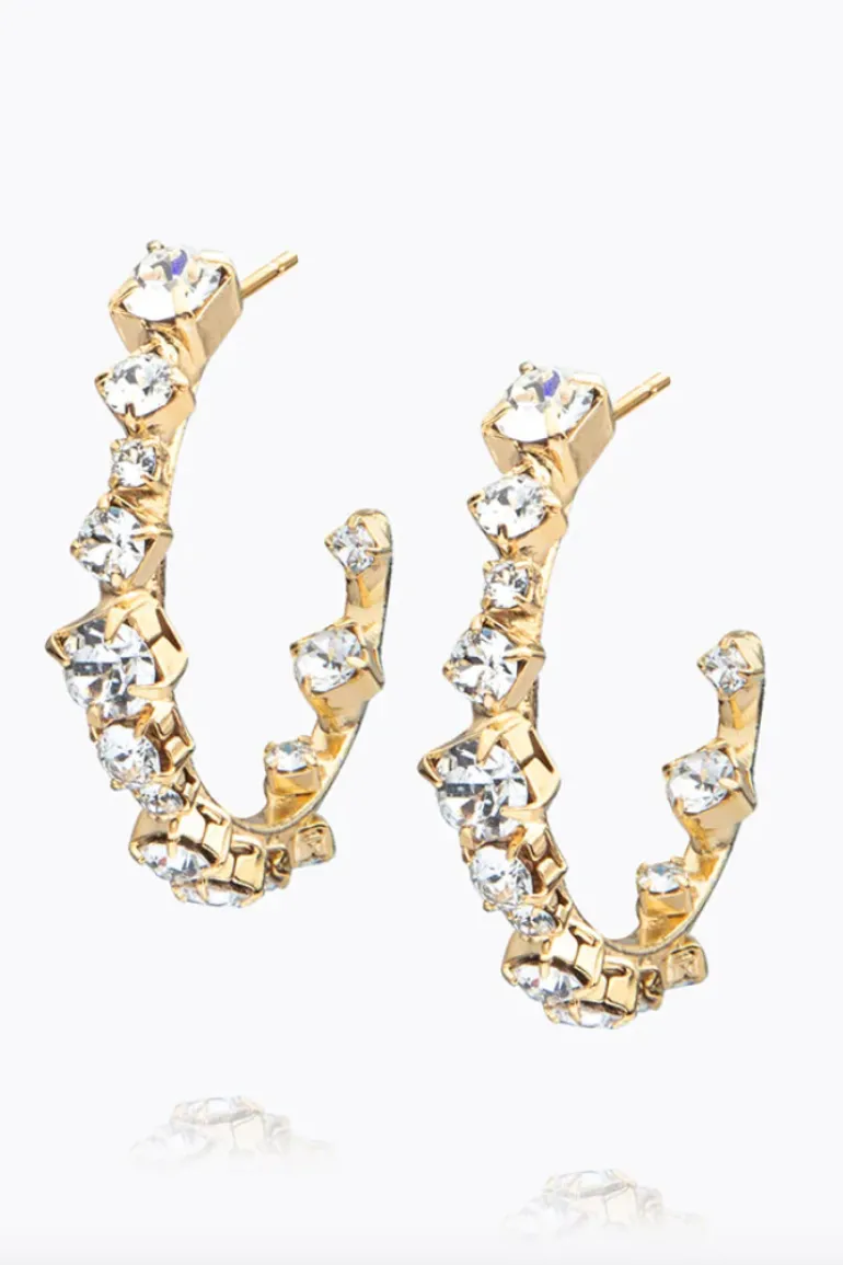 Mini Antonia Earring Gold Crystal