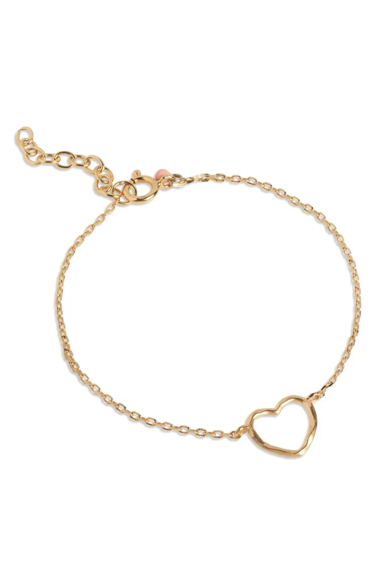 Organic Heart Bracelet Gold