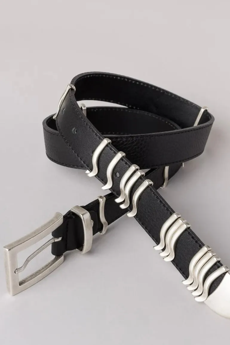 Rattle Belt Black Silver