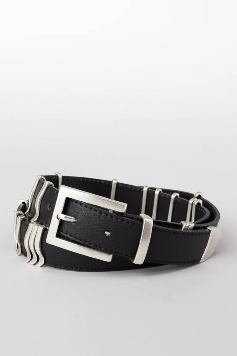 Rattle Belt Black Silver