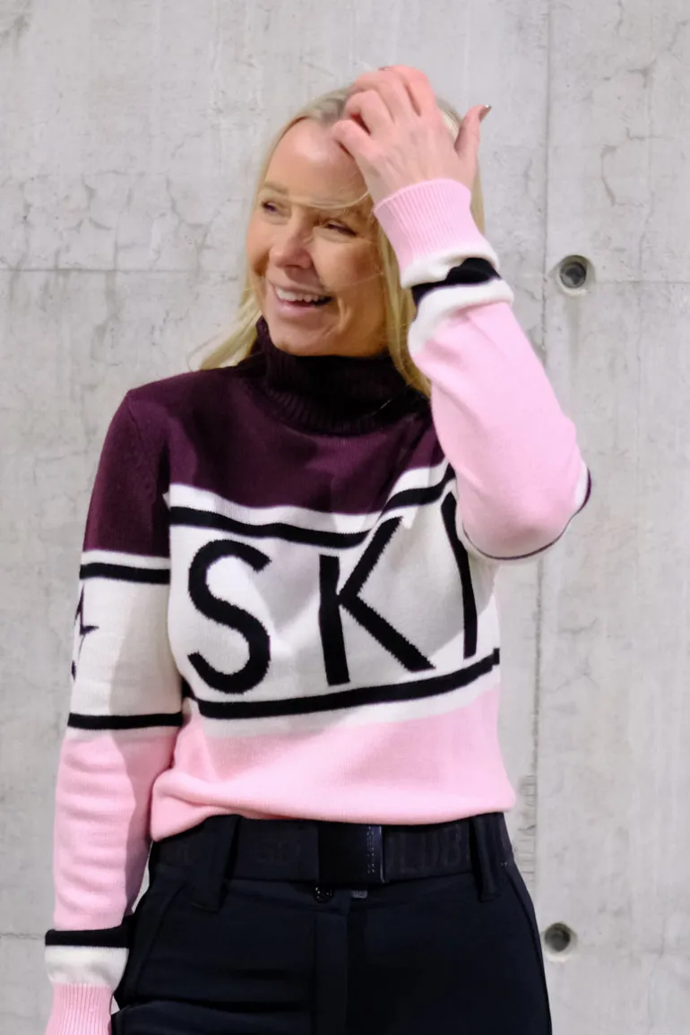 Schild Sweater Ski Pink/Burgundy