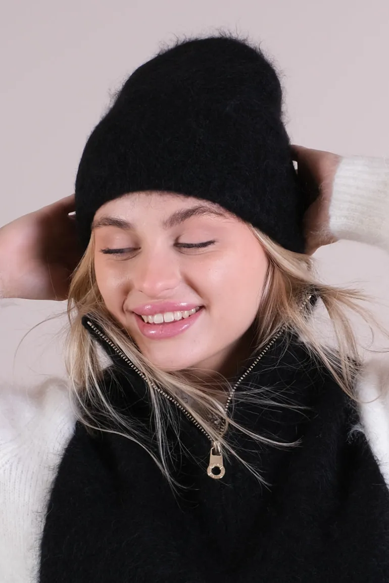 Silje Chunky Hat Black