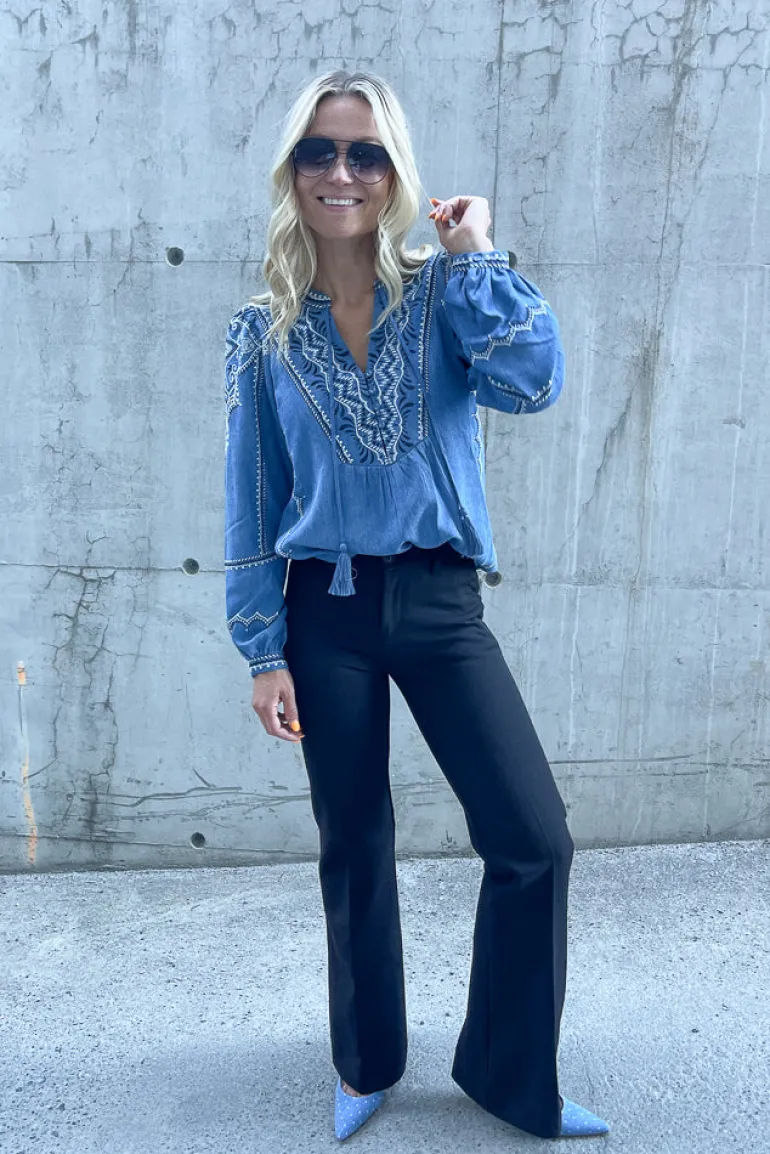 Silvia Suple Roble Dresspants Black