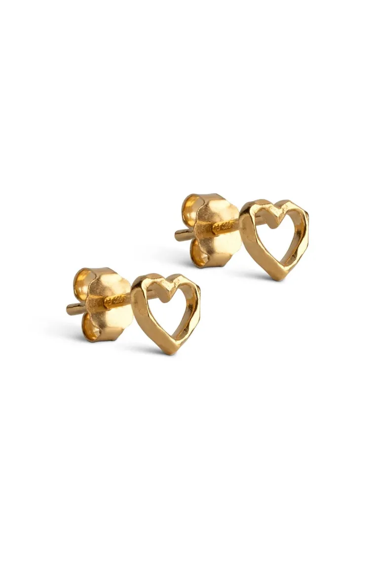 Studs Organic Heart Gold