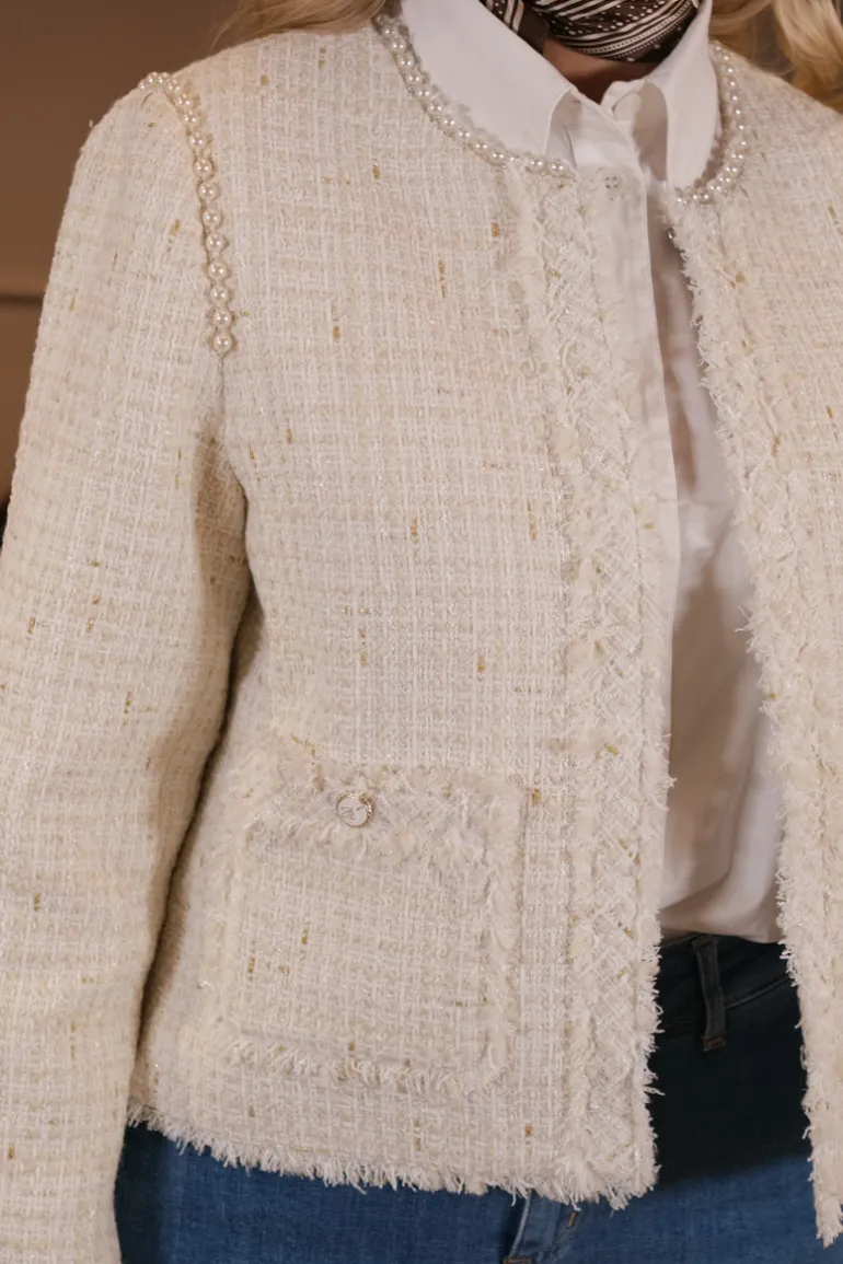 Zaylee Tweed Jacket Ivory